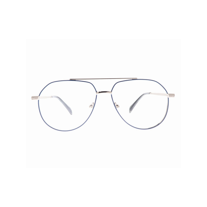 Joy Style For Unusex Metal Eyeglasses Aviator Shape Size 53 1026c3 Silver Blue