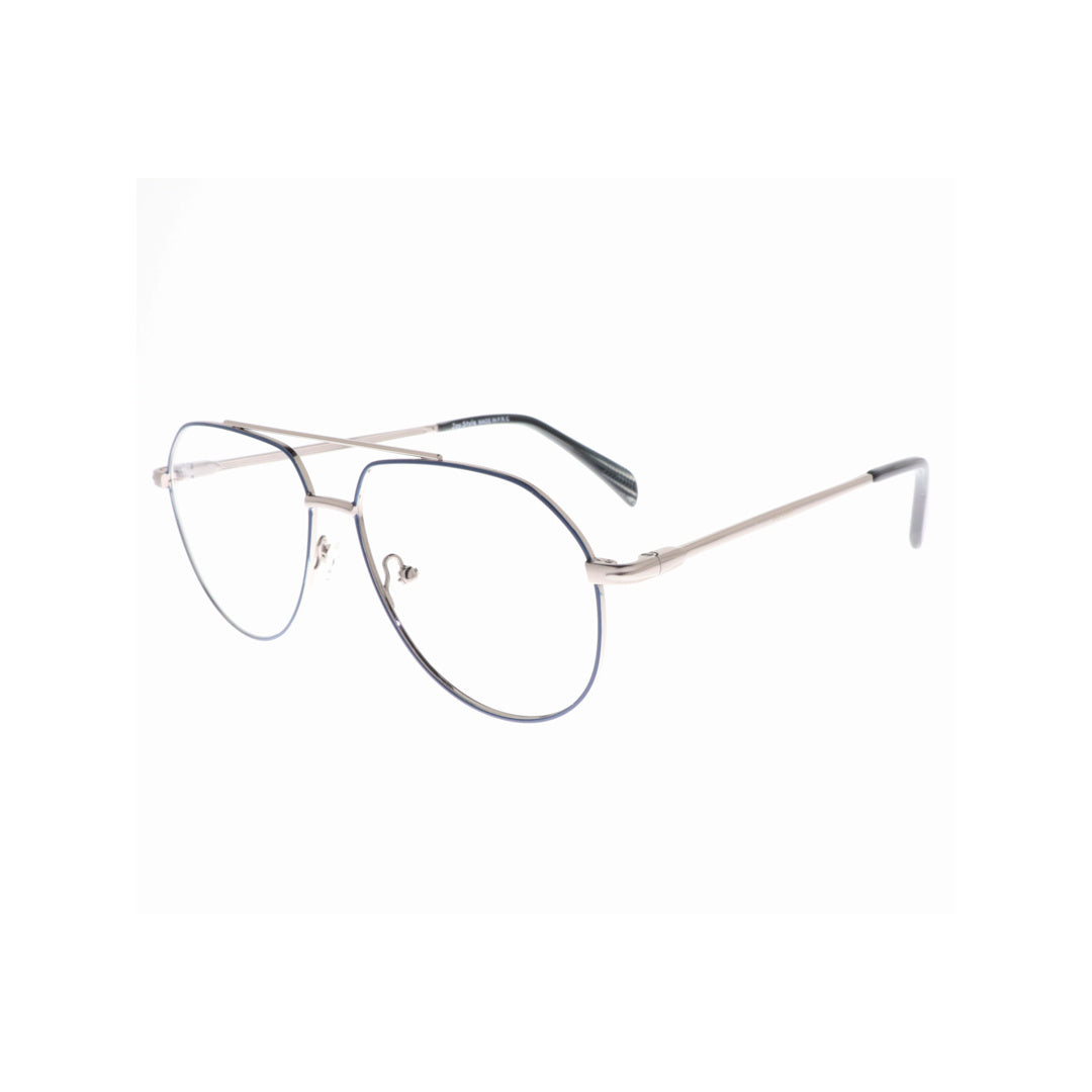 Joy Style For Unusex Metal Eyeglasses Aviator Shape Size 53 1026c3 Silver Blue