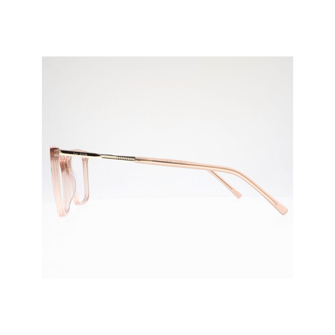 Joy Style For Women Eyeglasses Cat Eye Shape Size 52 Ch7913c4 Peach Pink