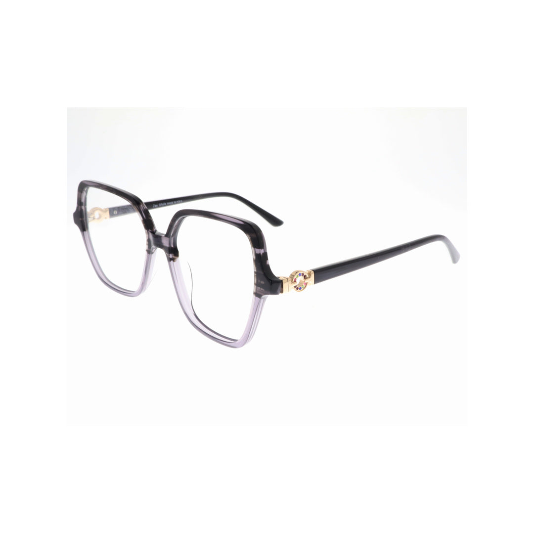 Joy Style For Women Eyeglasses Rectangular Shape Size 53 8080c2 Black Grey