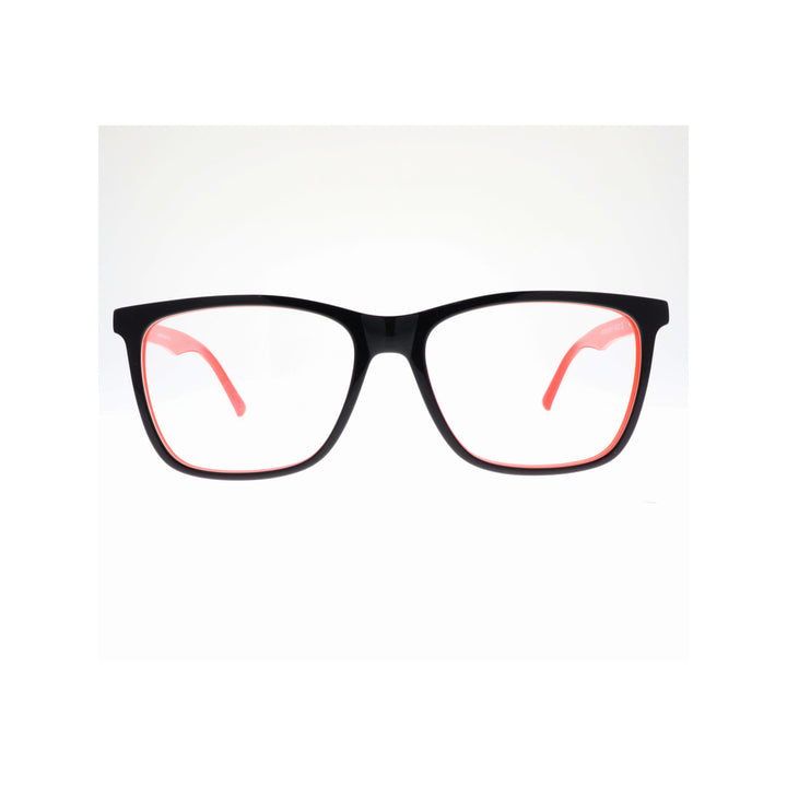Joy Style For Women Eyeglasses Rectangular Shape Size 55 10033c2 Black Red