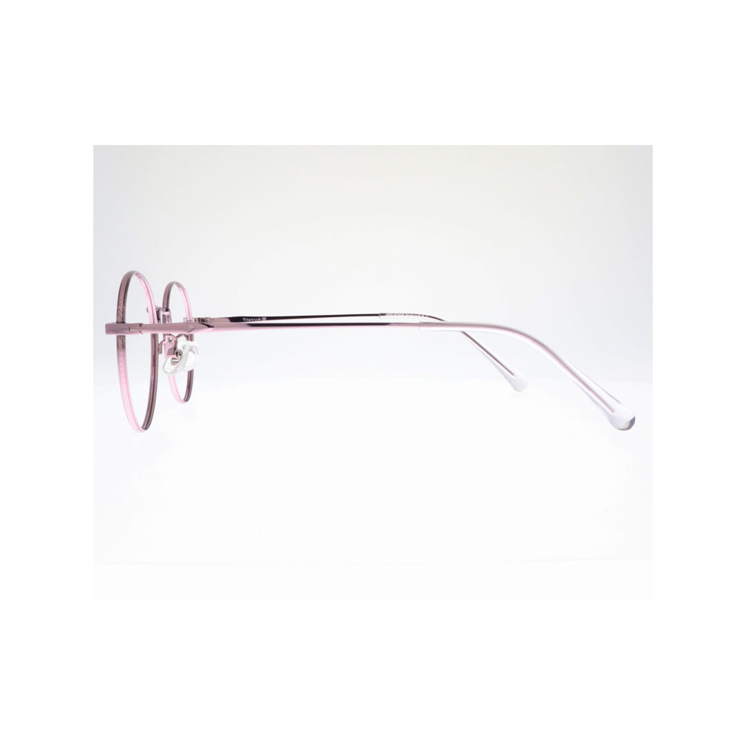 Joy Style For Women Metal Eyeglasses Round Shape Size 47 25022c4 Pink