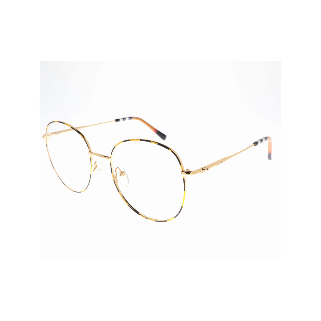 نظارات طبية معدنية للنساء من Joy Style بشكل دائري مقاس 51 10005c1 أسود أصفر
