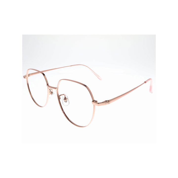 Joy Style For Women Metal Eyeglasses Round Shape Size 52 25001c1 Rosegold