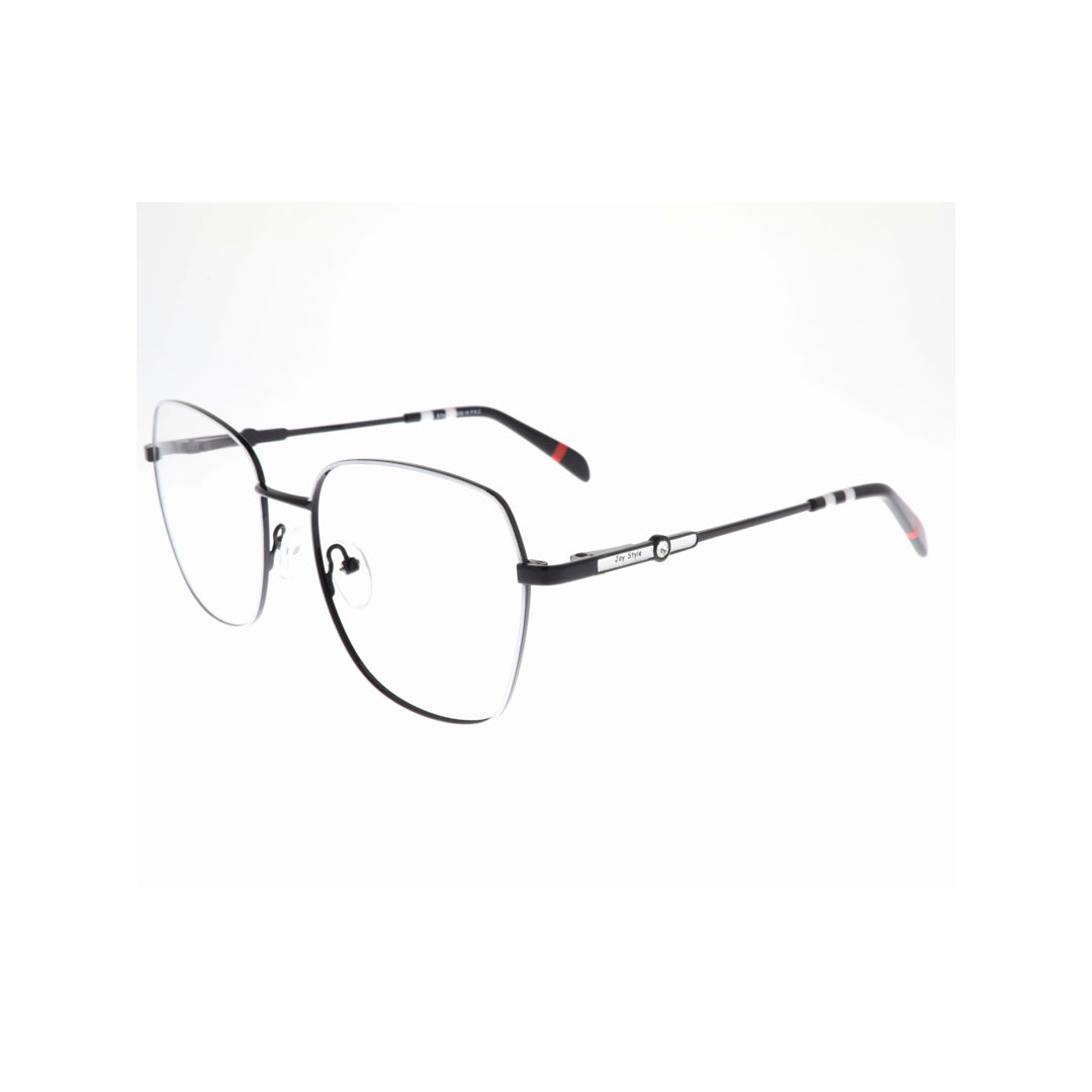 Joy Style For Women Metal Eyeglasses Square Shape Size 50 3009c5 White Black