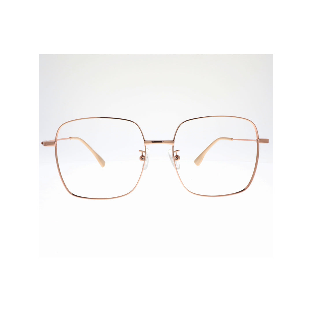 Joy Style For Women Metal Eyeglasses Square Shape Size 54 25011c1 Rosegold