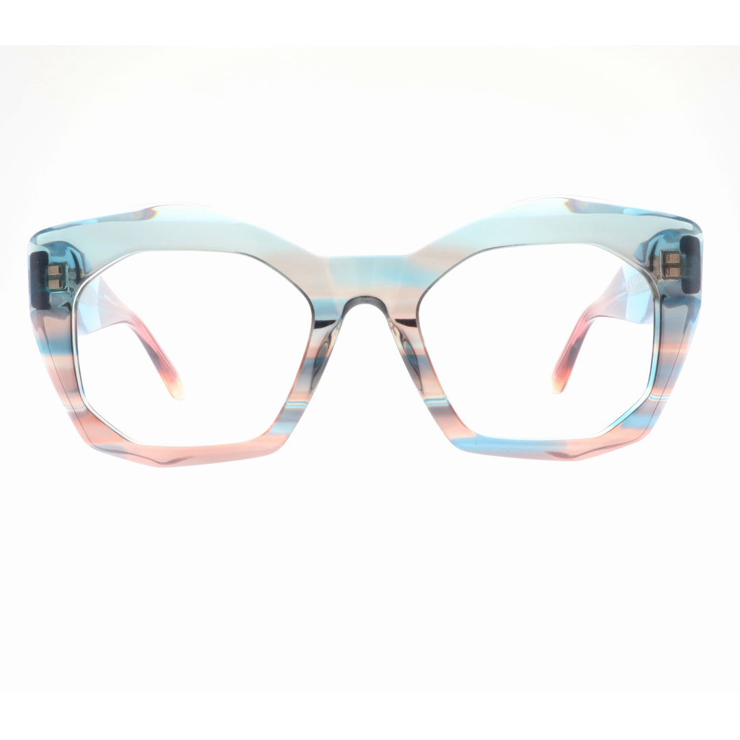 Joy Style For Women's Eyeglasses Cat Eye Size 51 6066c3 Blue Pink Gradient