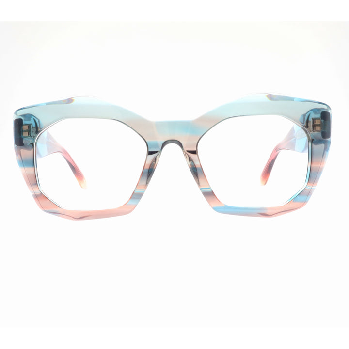 Joy Style For Women's Eyeglasses Cat Eye Size 51 6066c3 Blue Pink Gradient