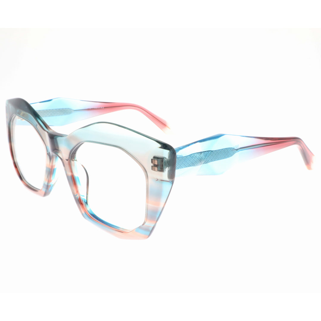 Joy Style For Women's Eyeglasses Cat Eye Size 51 6066c3 Blue Pink Gradient
