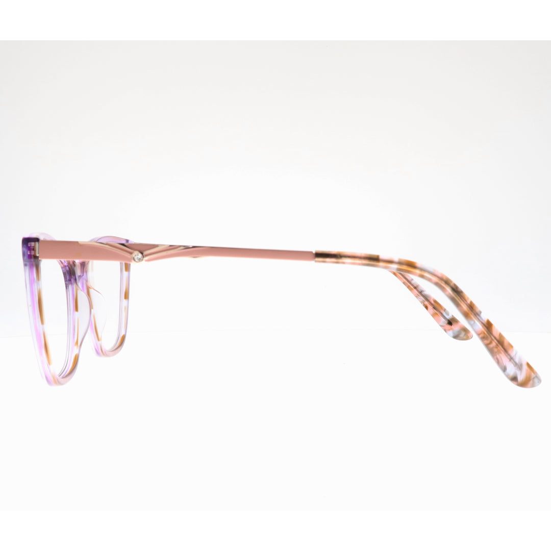 Joy Style For Women's Eyeglasses Cat Eye Size 52 Zf35103c4 Pink And Purple (Gradient).