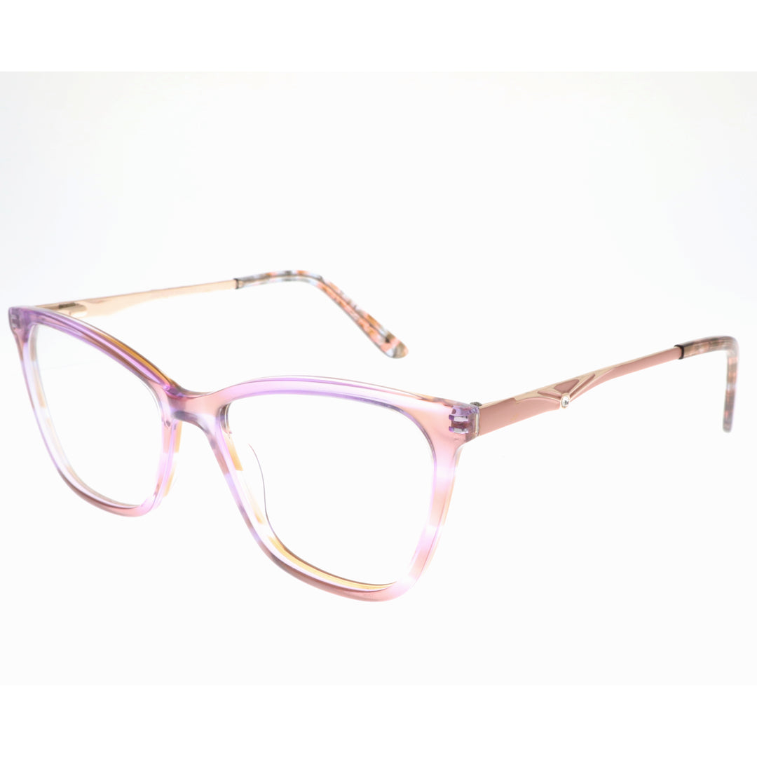 Joy Style For Women's Eyeglasses Cat Eye Size 52 Zf35103c4 Pink And Purple (Gradient).