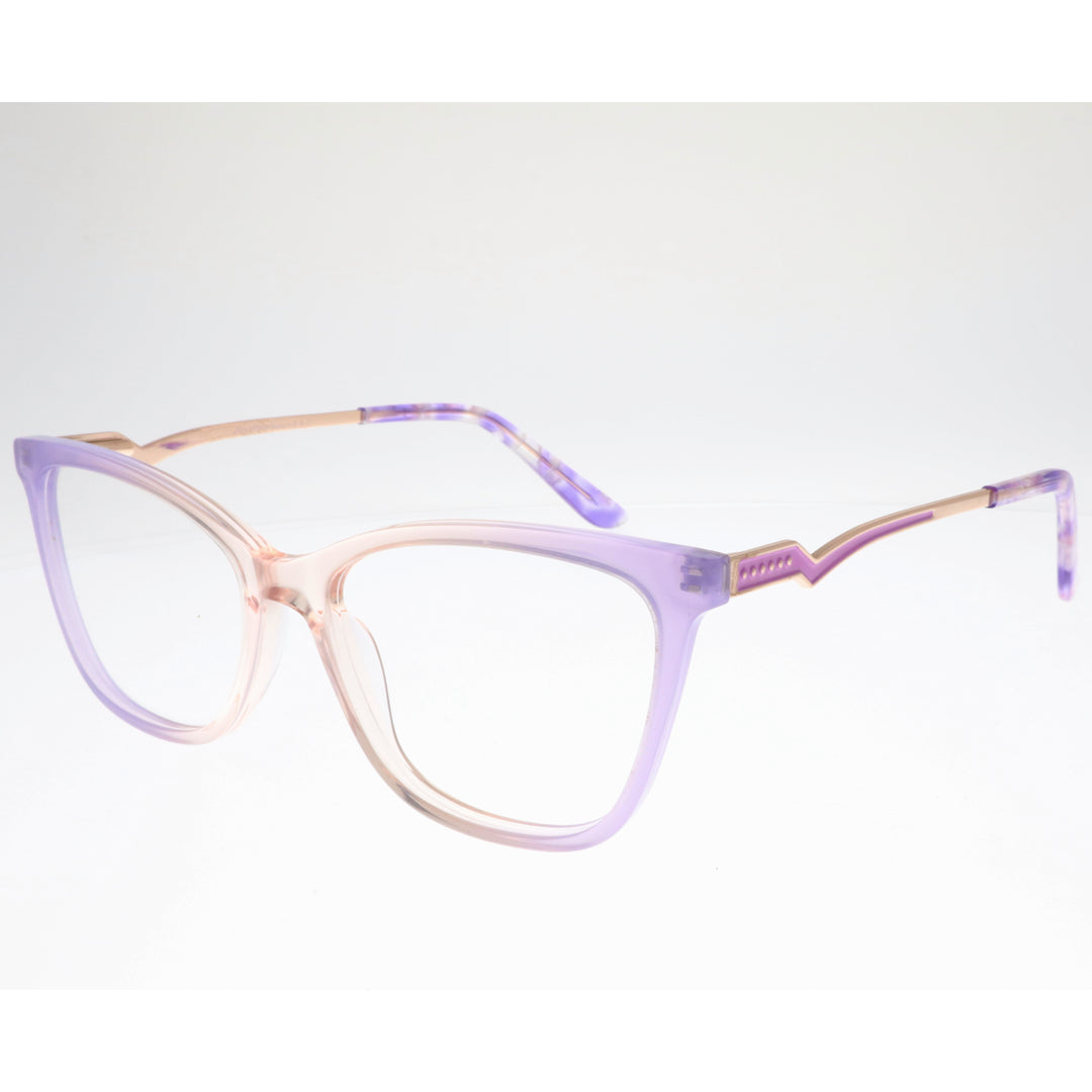 Joy Style For Women's Eyeglasses Cat Eye Size 52 Zf35108c4 Violet Pink