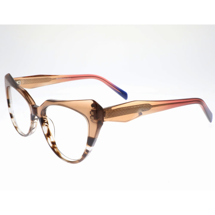 Joy Style For Women's Eyeglasses Cat Eye Size 53 6061c5 Brown Tortoiseshell Fade