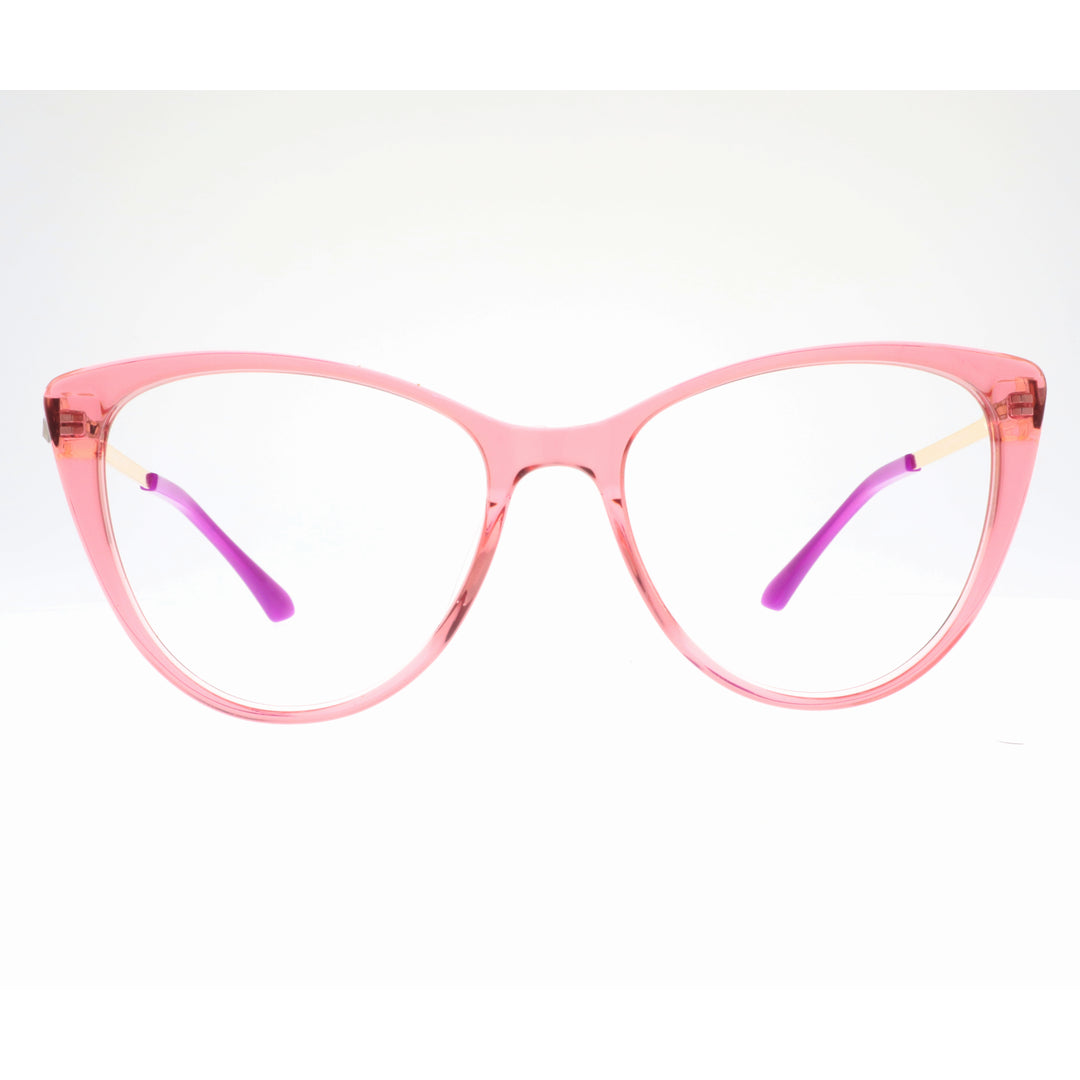 Joy Style For Women's Eyeglasses Cat Eye Size 54 2104c4 Peach Pink