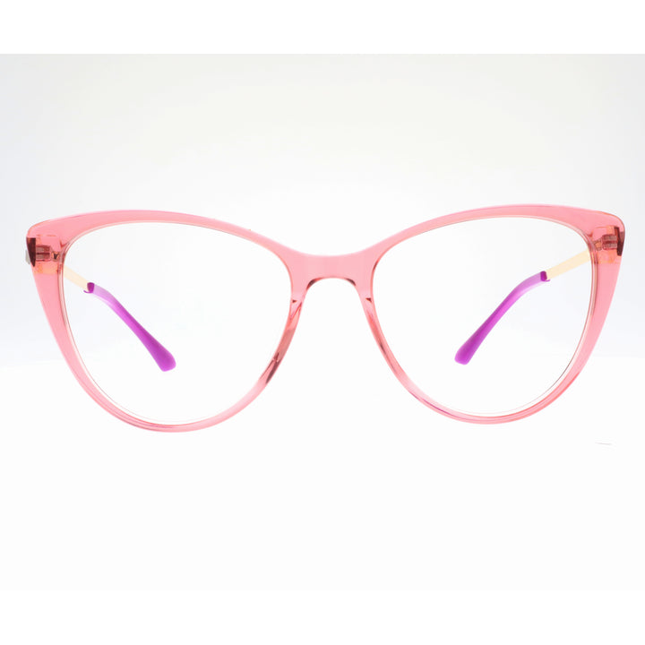 Joy Style For Women's Eyeglasses Cat Eye Size 54 2104c4 Peach Pink