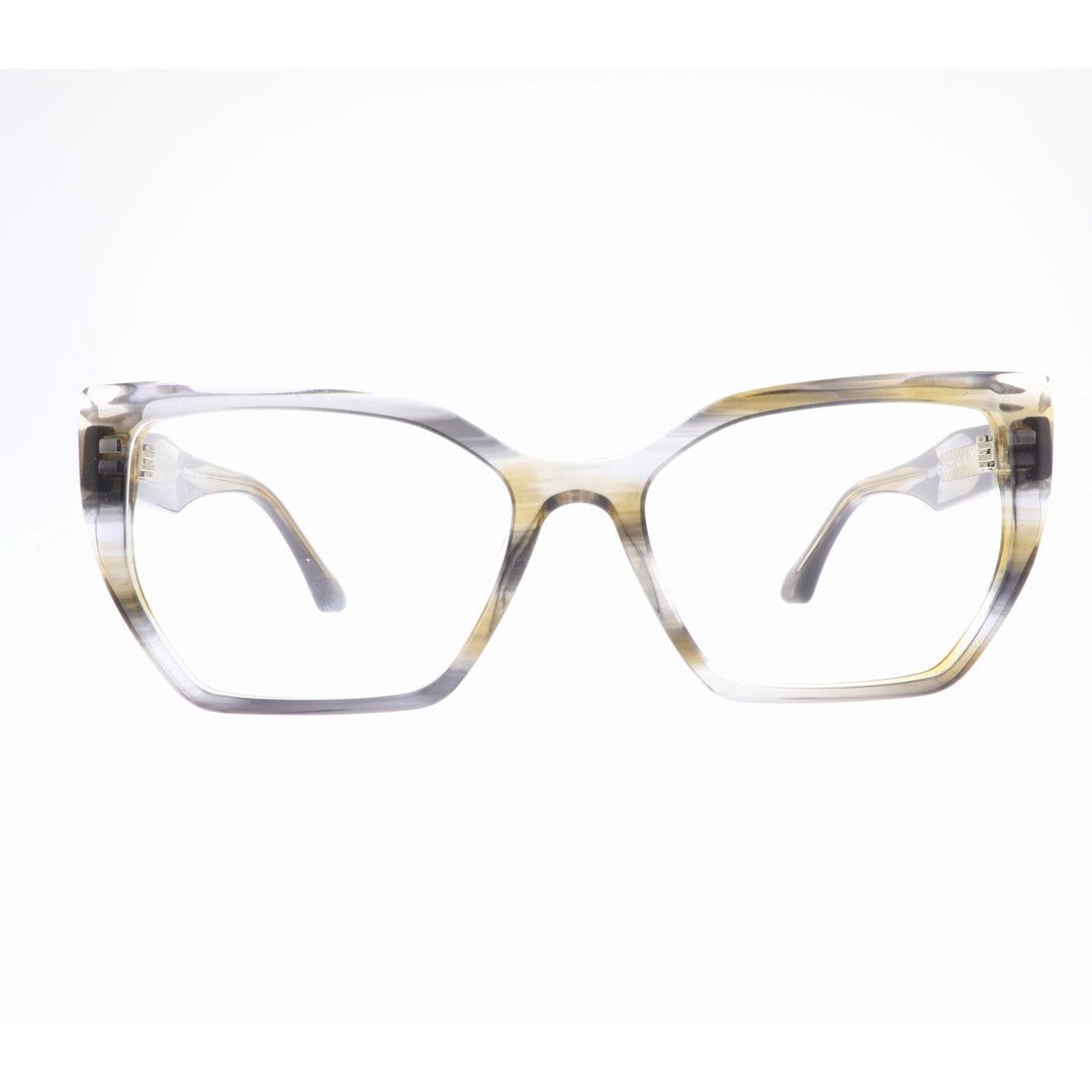 Joy Style For Women's Eyeglasses Cat Eye Size 54 6067c3 Crystal Grey Beige