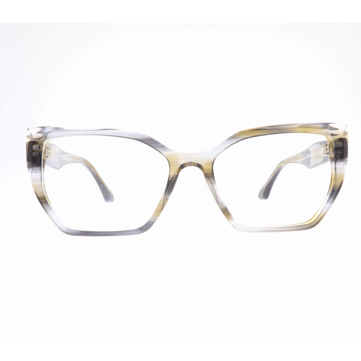 Joy Style For Women's Eyeglasses Cat Eye Size 54 6067c3 Crystal Grey Beige