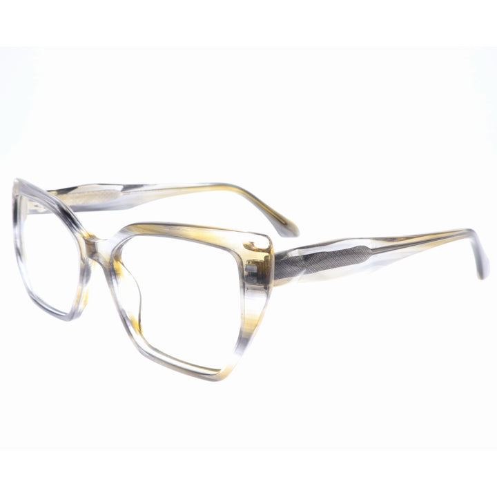 Joy Style For Women's Eyeglasses Cat Eye Size 54 6067c3 Crystal Grey Beige