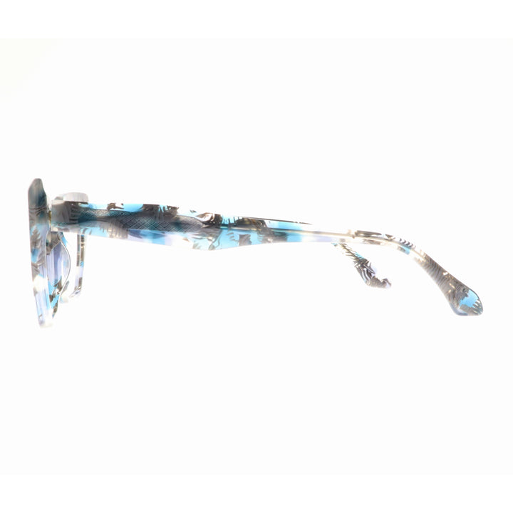 Joy Style For Women's Eyeglasses Cat Eye Size 54 6067c4 Blue Grey Pattern