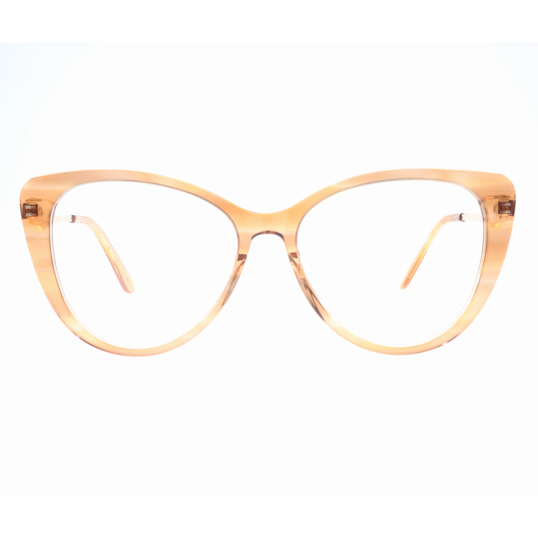 Joy Style For Women's Eyeglasses Cat Eye Size 54 9005c6 Light Brown