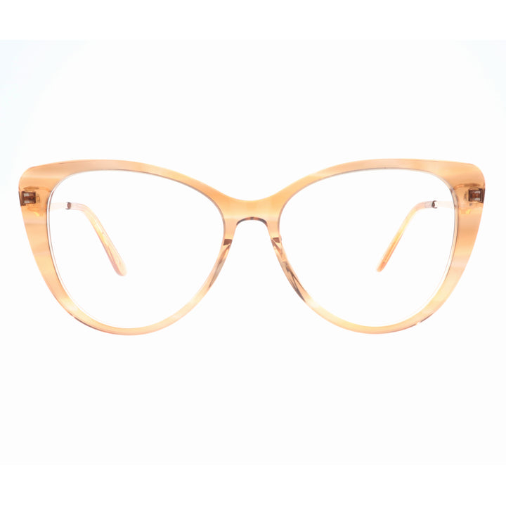 Joy Style For Women's Eyeglasses Cat Eye Size 54 9005c6 Light Brown