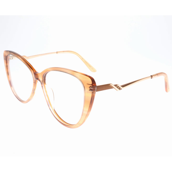 Joy Style For Women's Eyeglasses Cat Eye Size 54 9005c6 Light Brown