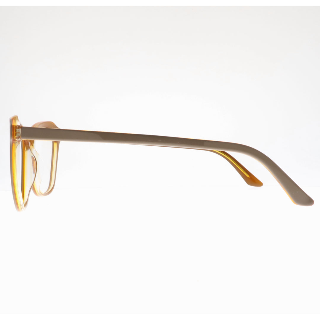 Joy Style For Women's Eyeglasses Cat Eye Size 54 Rda10002c3 Brown Beige