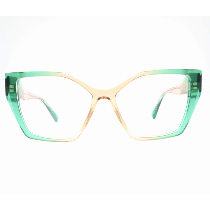 Joy Style For Women's Eyeglasses Cat Eye Size 55 6064c2 Green Yellow