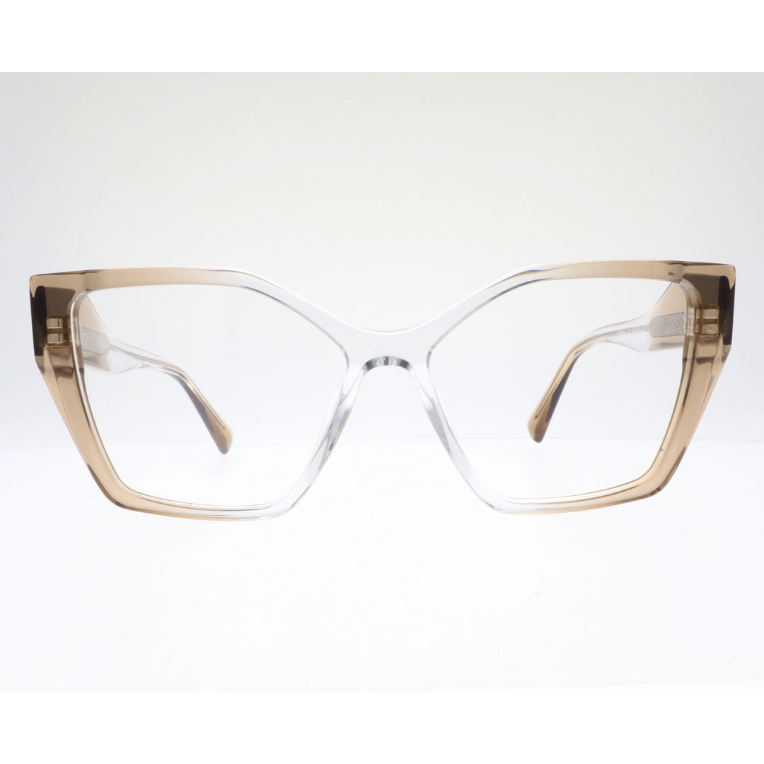 Joy Style For Women's Eyeglasses Cat Eye Size 55 6064c3 Clear Bronze
