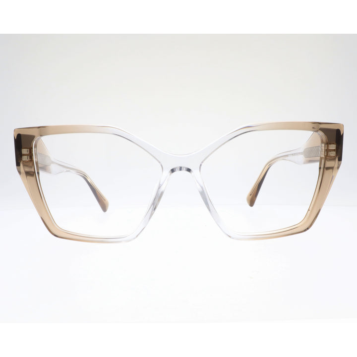 Joy Style For Women's Eyeglasses Cat Eye Size 55 6064c3 Clear Bronze