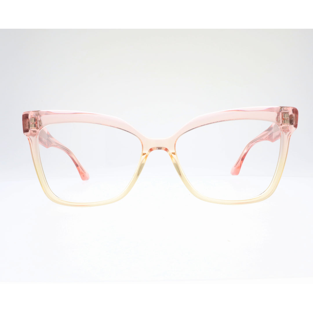 Joy Style For Women's Eyeglasses Cat Eye Size 55 6065c2 Light Pink Yellow