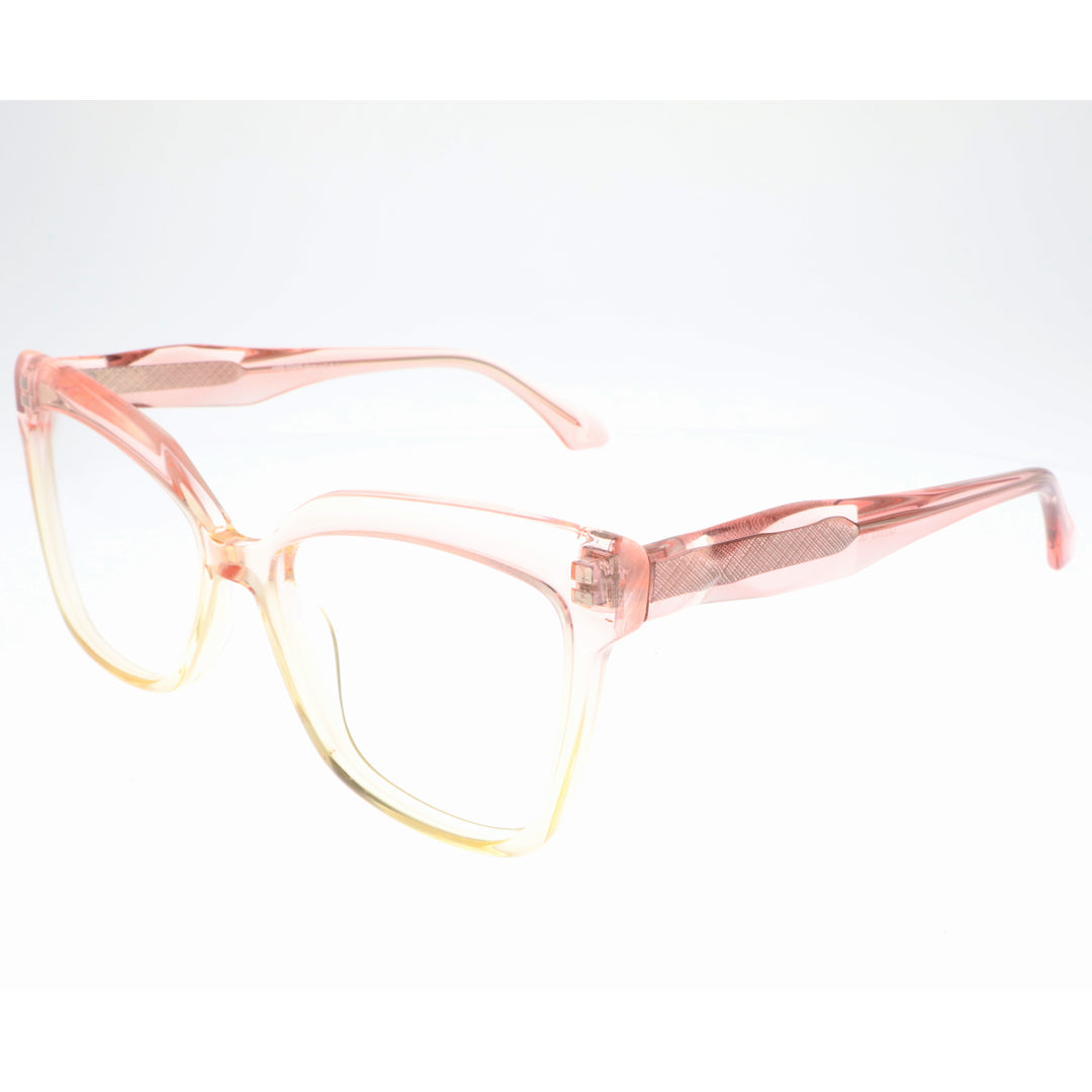 Joy Style For Women's Eyeglasses Cat Eye Size 55 6065c2 Light Pink Yellow