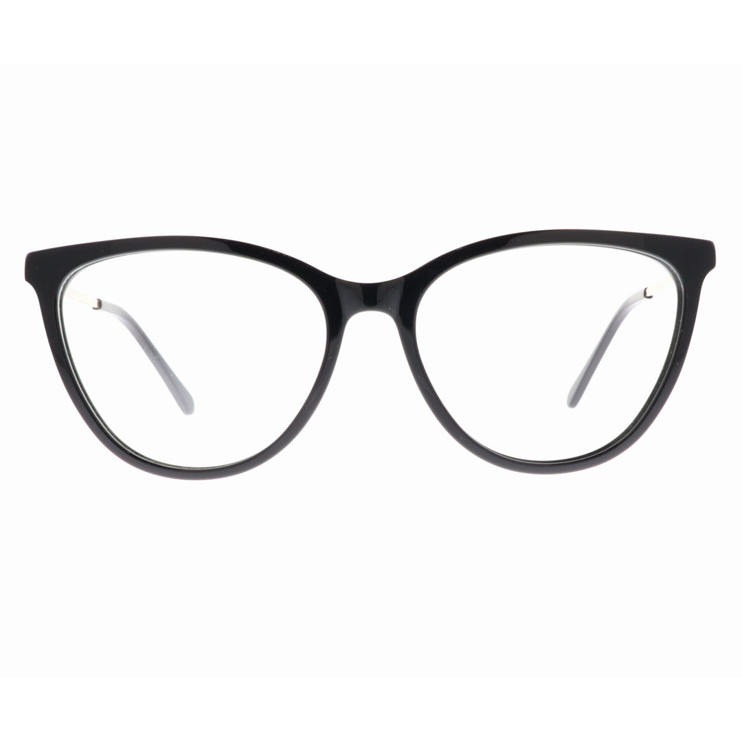 Joy Style For Women's Eyeglasses Cat Eye Size 55 9006c1 Black