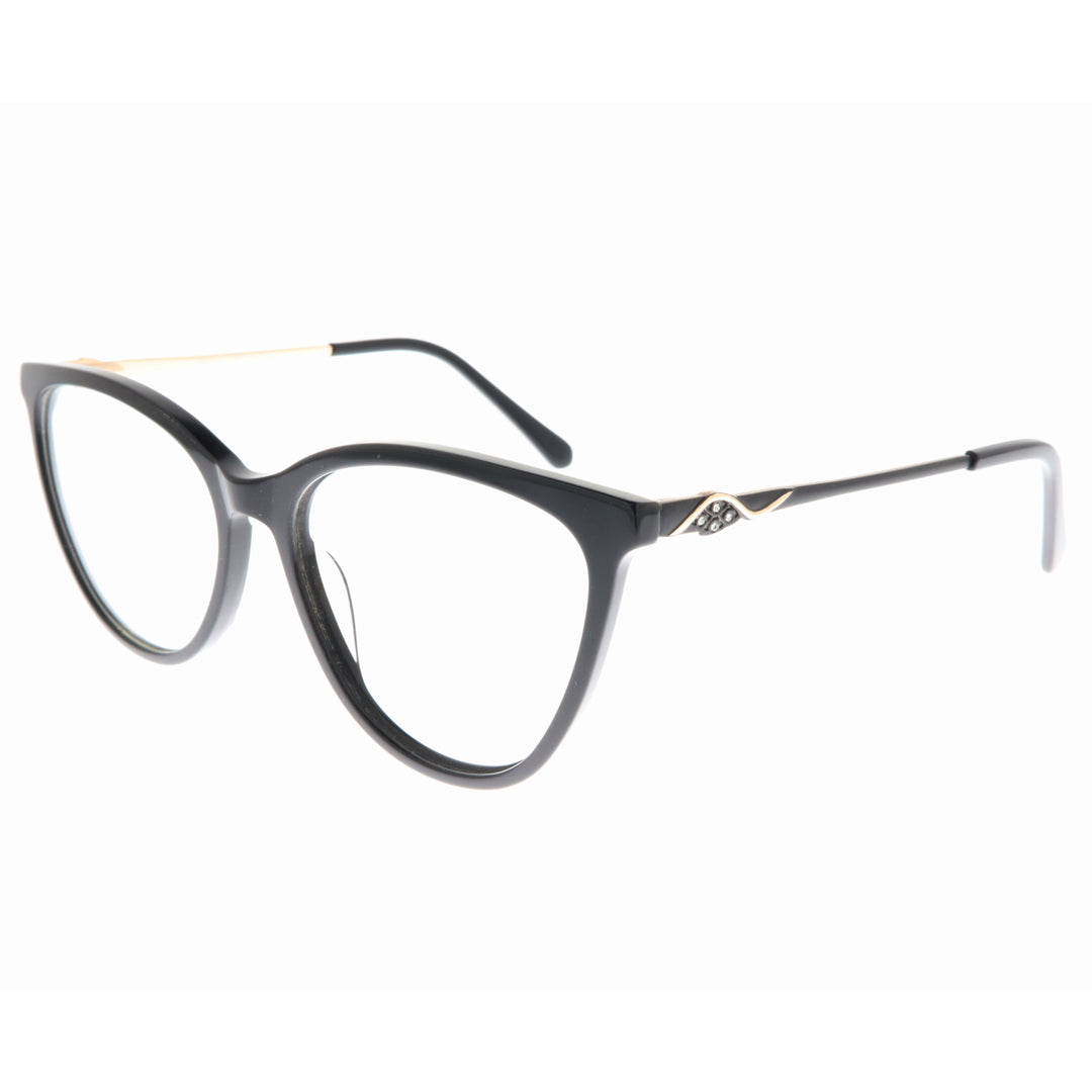 Joy Style For Women's Eyeglasses Cat Eye Size 55 9006c1 Black