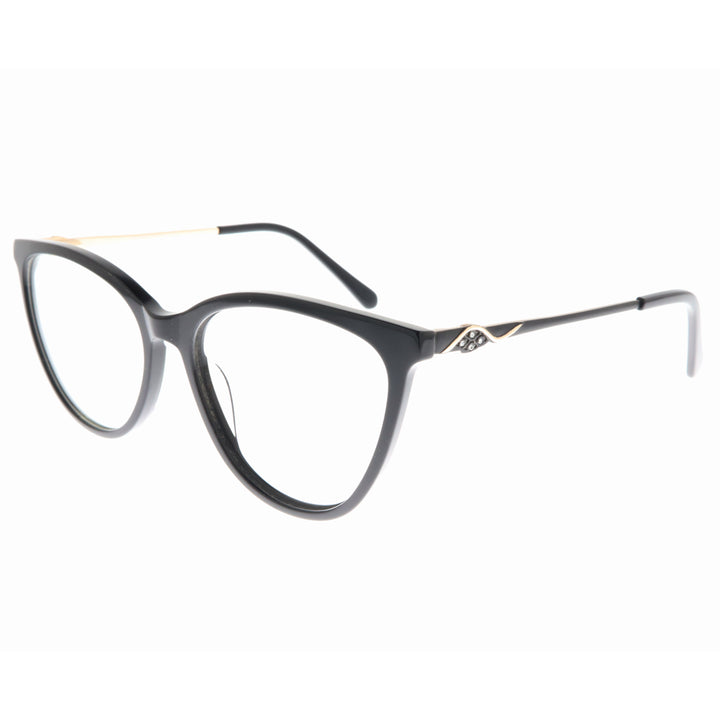 Joy Style For Women's Eyeglasses Cat Eye Size 55 9006c1 Black