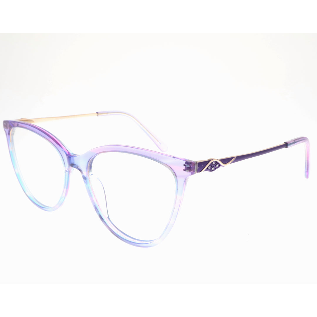 Joy Style For Women's Eyeglasses Cat Eye Size 55 9006c5 Violet