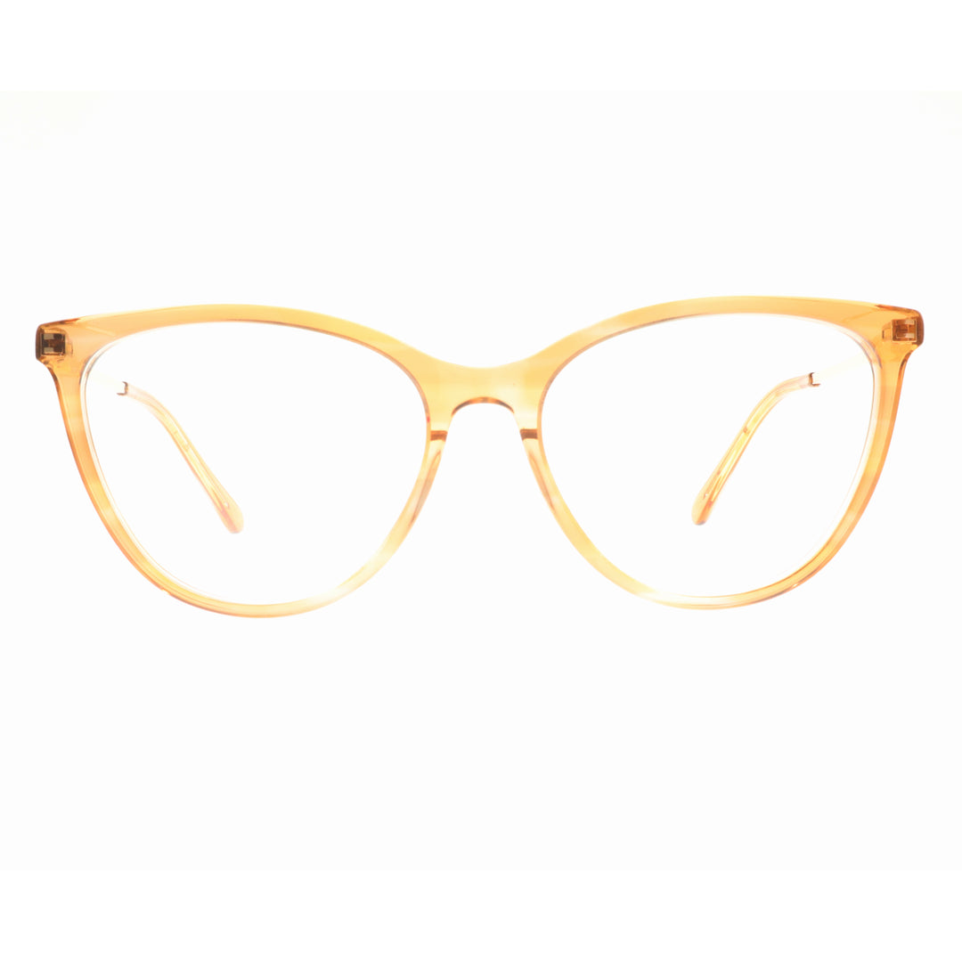 Joy Style For Women's Eyeglasses Cat Eye Size 55 9006c6 Light Brown