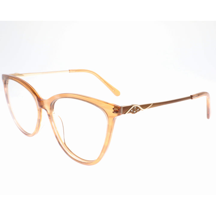 Joy Style For Women's Eyeglasses Cat Eye Size 55 9006c6 Light Brown