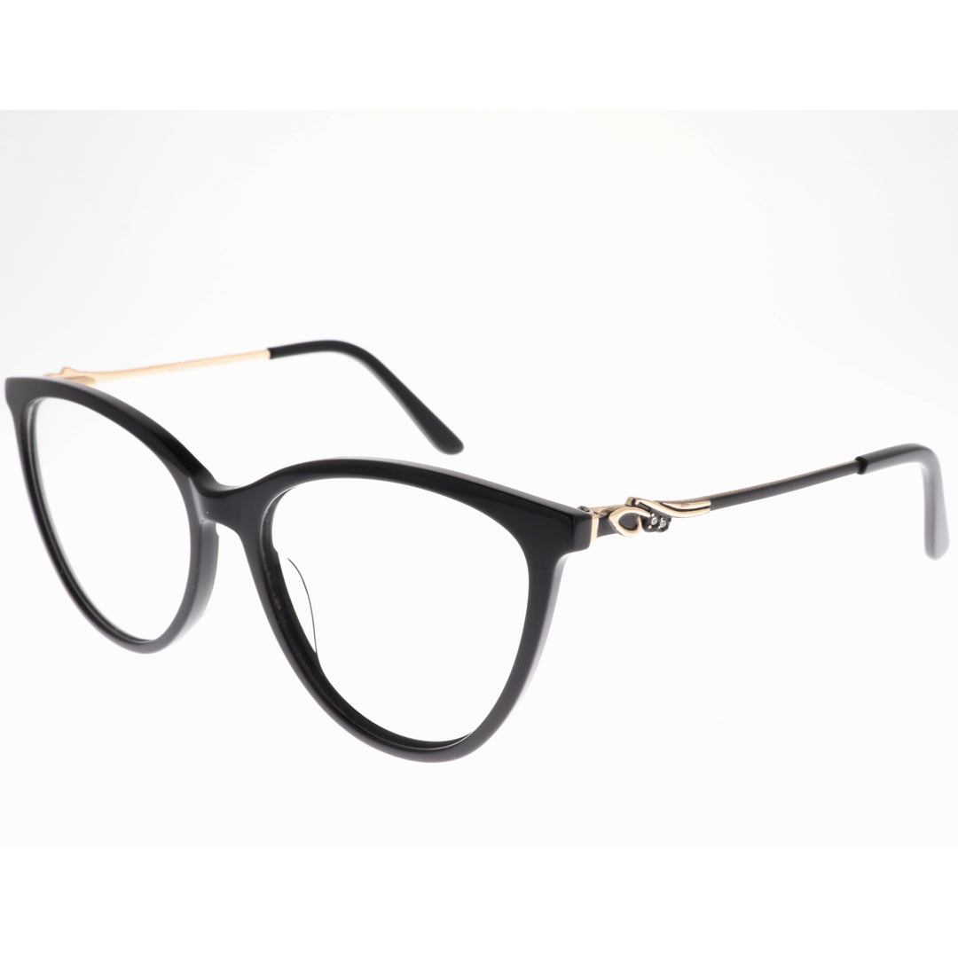 Joy Style نظارات نسائية عين القط مقاس 55 موديل Ch9003c1 لون أسود