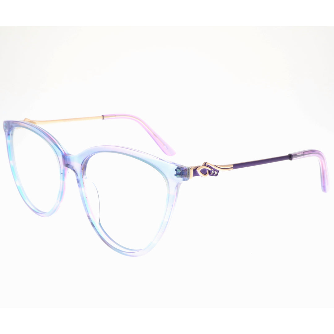 Joy Style For Women's Eyeglasses Cat Eye Size 55 Ch9003c5 Violet