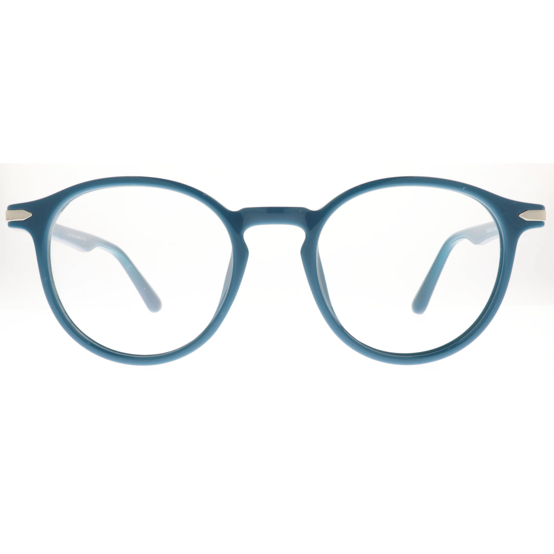 Joy Style For Women's Eyeglasses Round Shape Size 48 8002c4 Teal Blue