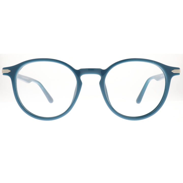 Joy Style For Women's Eyeglasses Round Shape Size 48 8002c4 Teal Blue