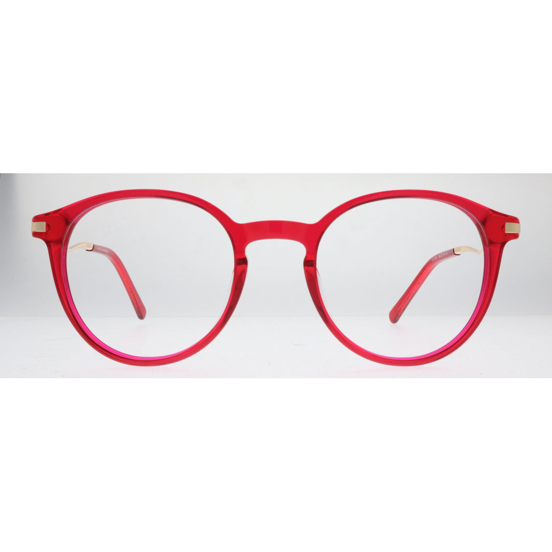 Joy Style For Women's Eyeglasses Round Shape Size 49 7906c4 Red