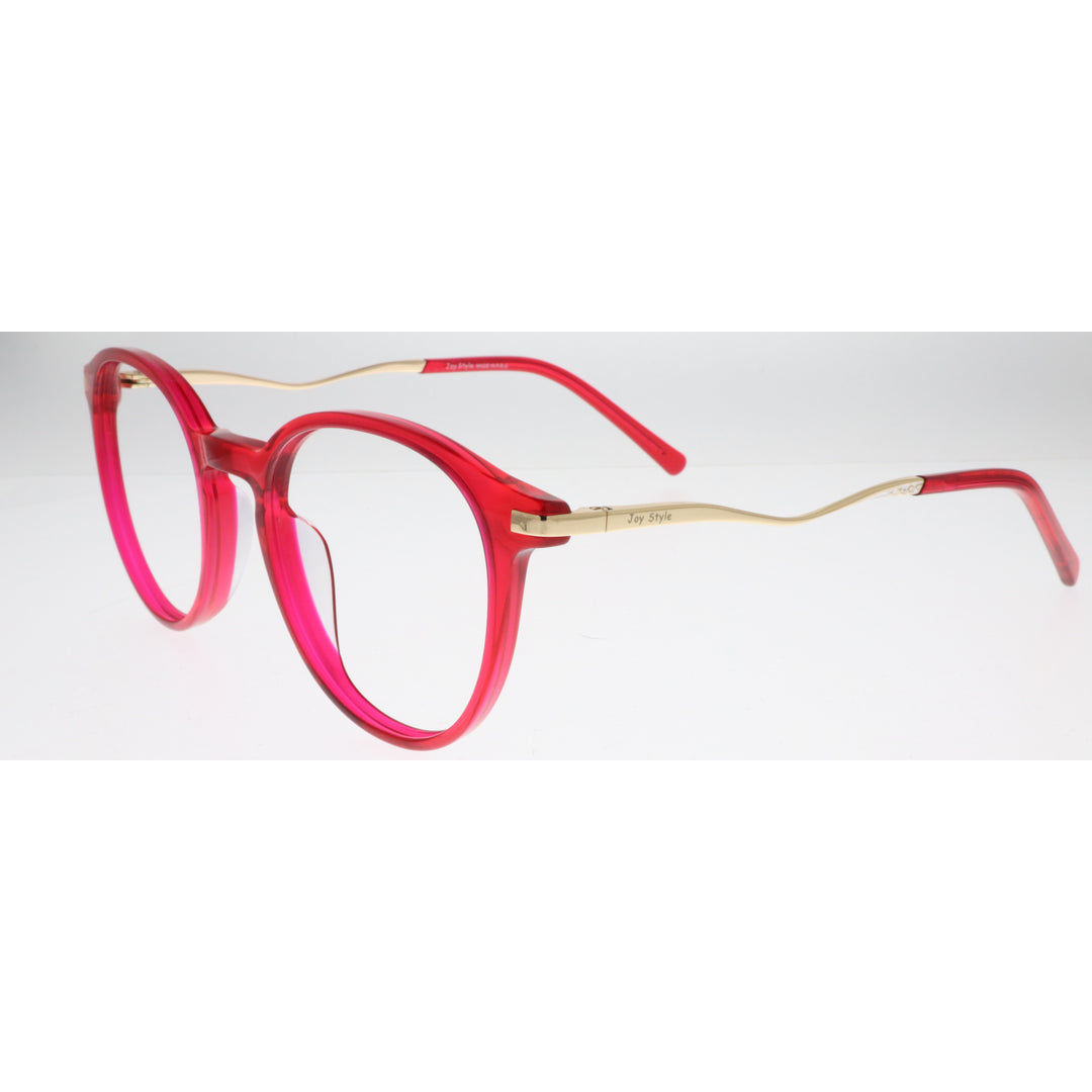 Joy Style For Women's Eyeglasses Round Shape Size 49 7906c4 Red