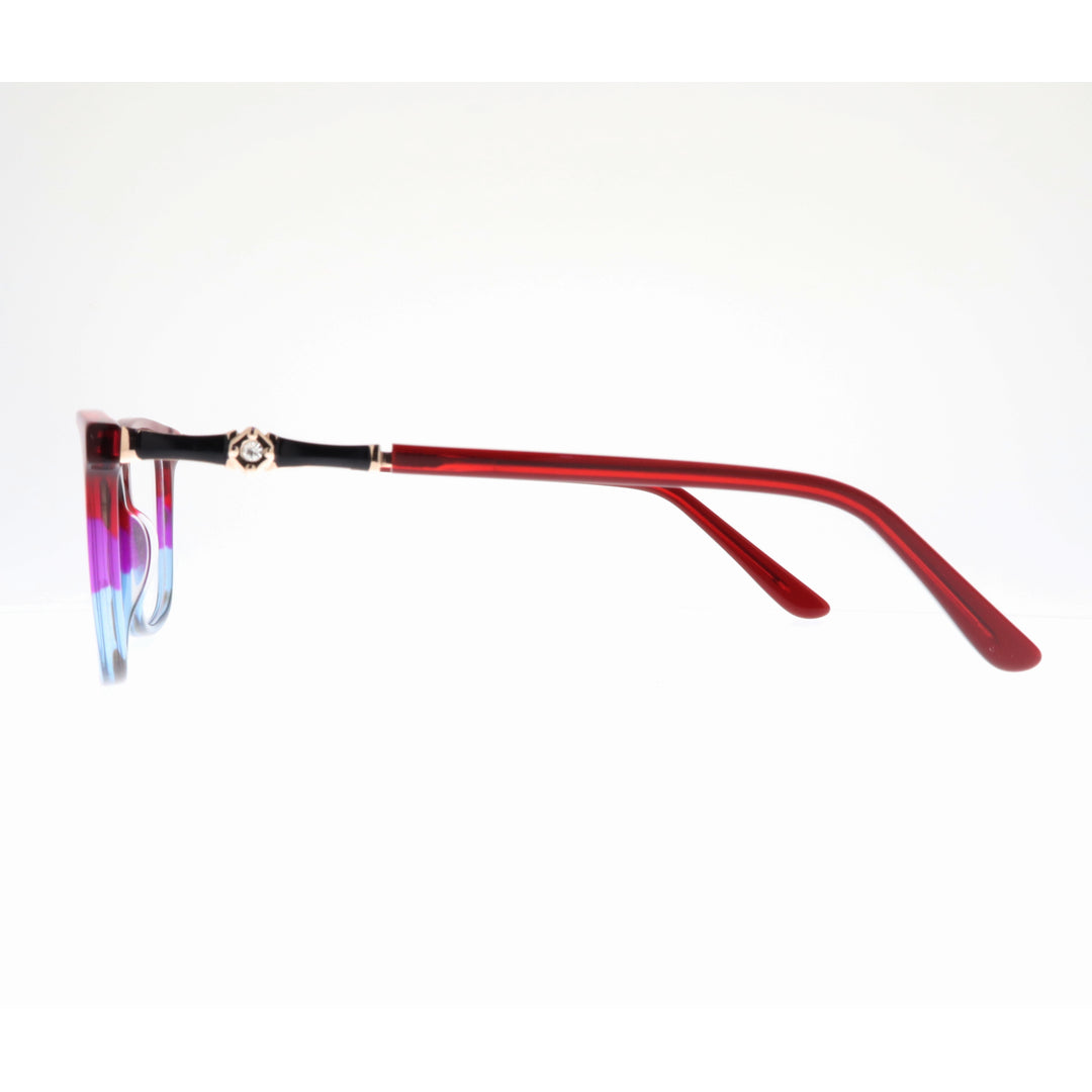 Joy Style For Women's Eyeglasses Square Size 51 35102c2 Red Blue