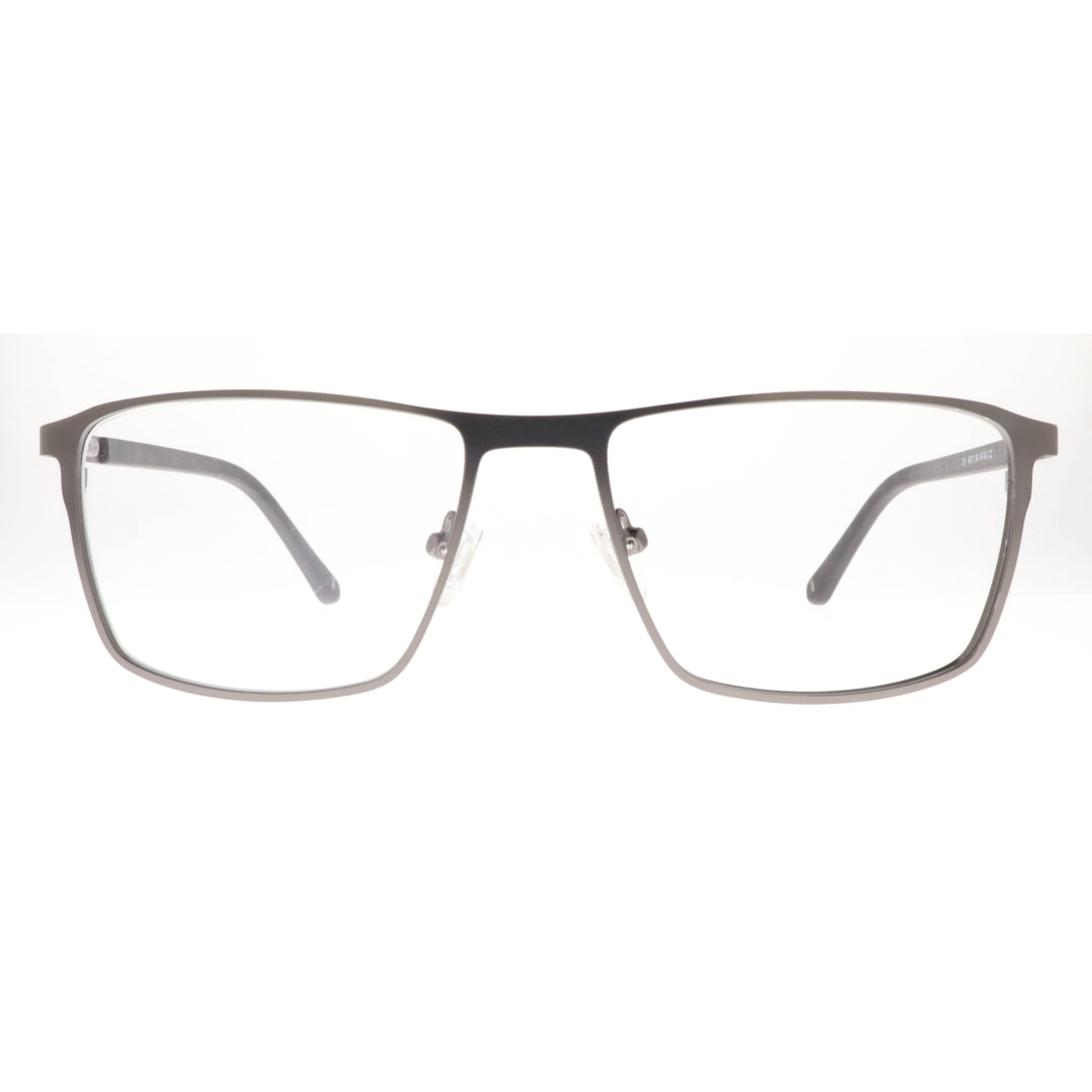 Joy Style Men’s Metal Eyeglasses Square Shape, Size 54 6401c2 Gunmetal