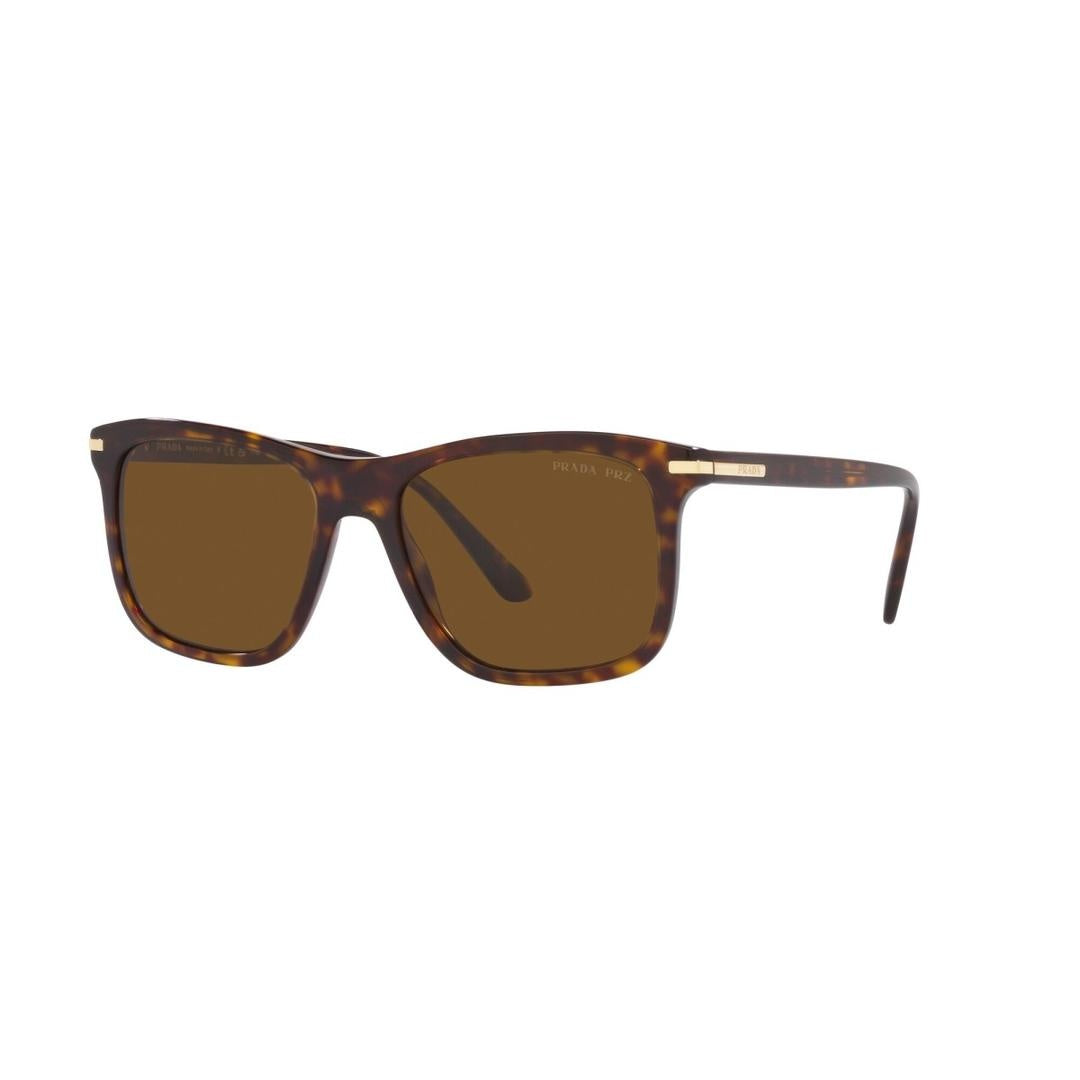 Prada Men's Pr 18Ws Polarized Sunglasses, Brown, Large