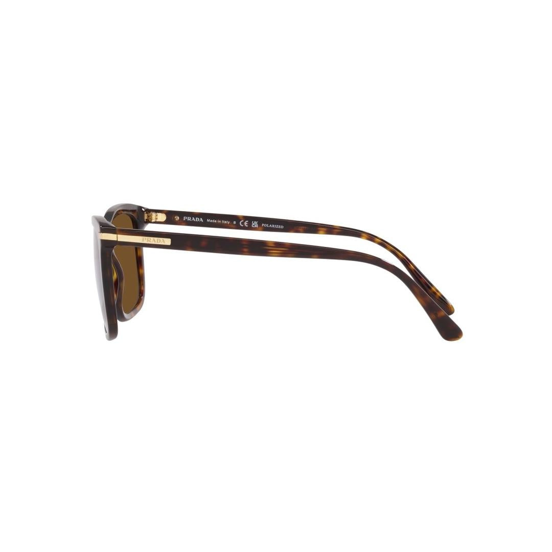 Prada Men's Pr 18Ws Polarized Sunglasses, Brown, Large