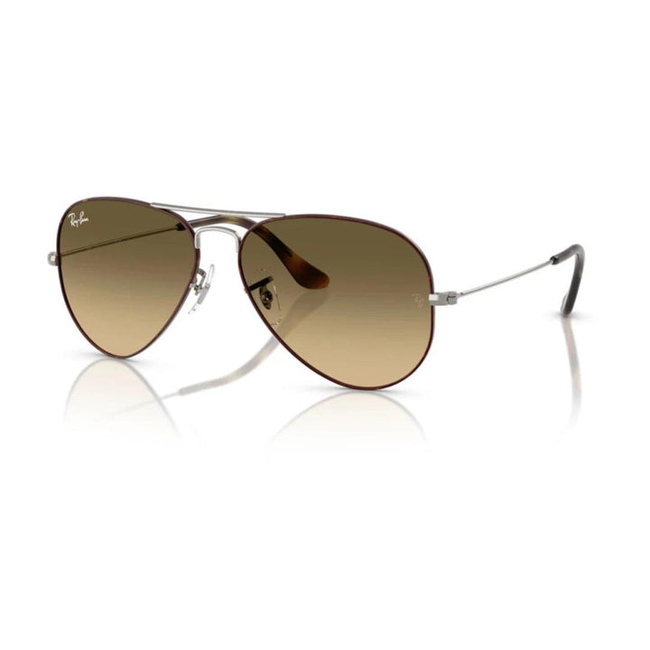 Ray-Ban Aviator Polished Havana on Gunmetal Brown Vintage Gradient Black Aviator 3025