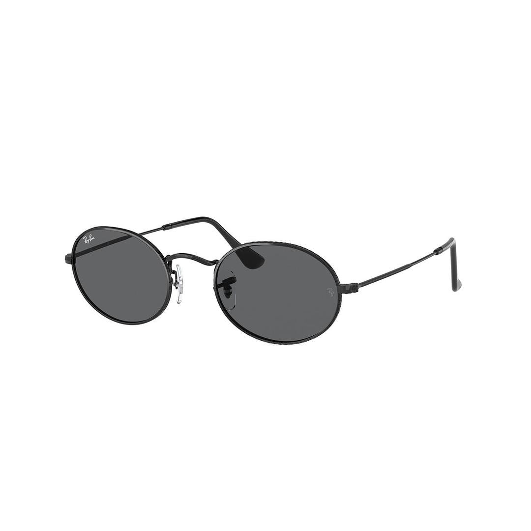 Ray-Ban Oval 3547 Sunglasses 002/B1 - Black - Dark Grey Unisex Oval